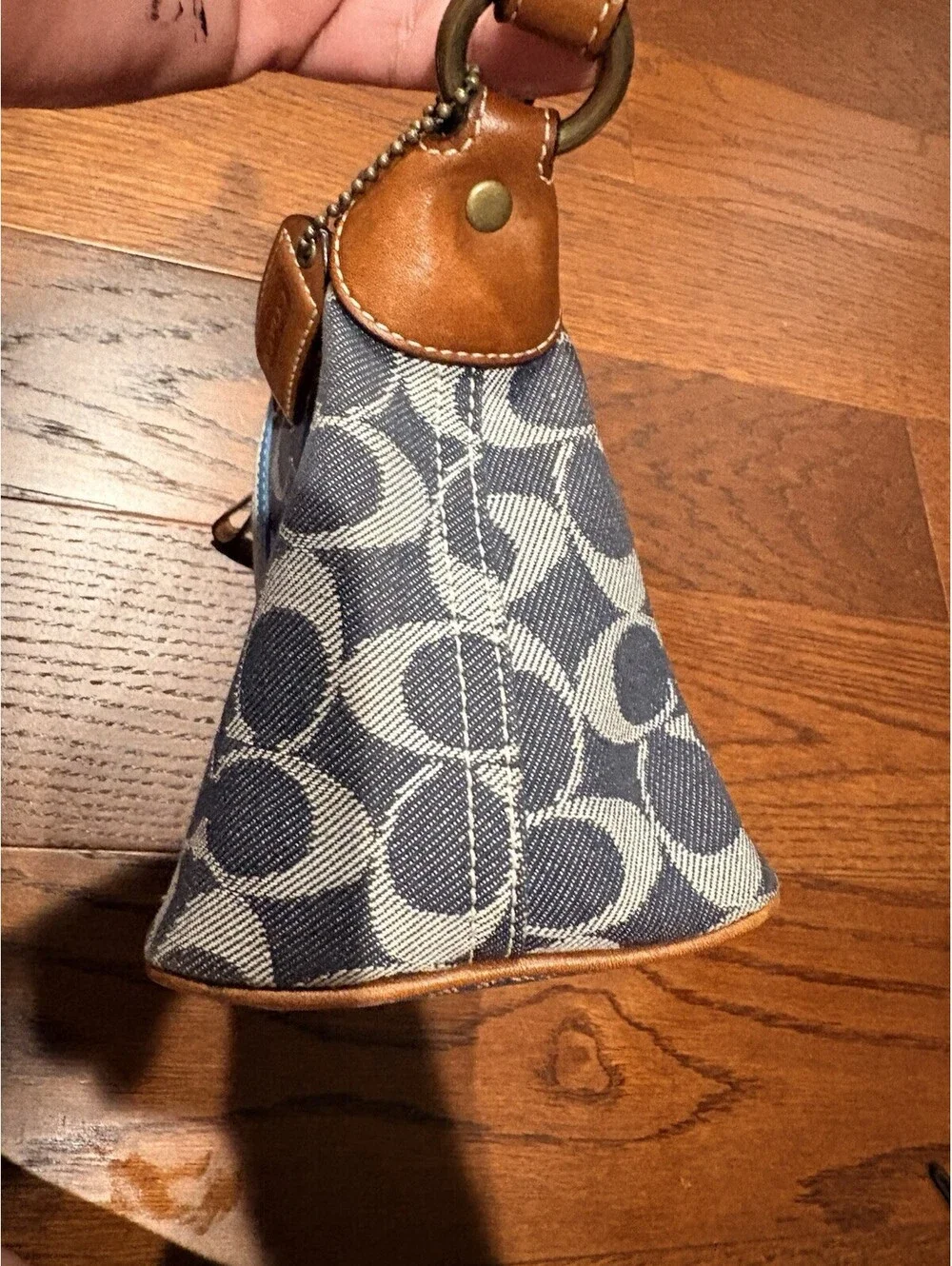 Y2K Coach Signature Denim Sufflette Mini Shoulder Bag Style 7041